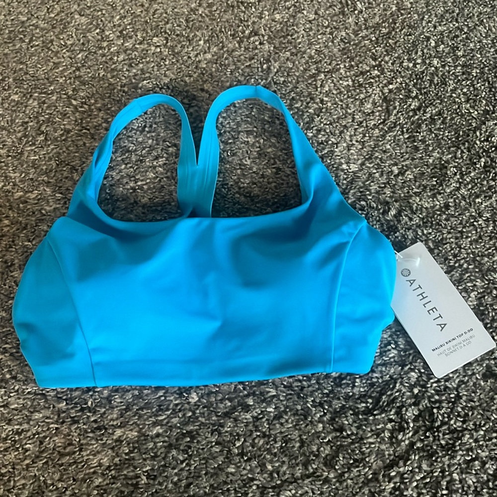 𝙉𝙒𝙏 Teal Athleta Malibu Bikini Top, Size Small D-DD